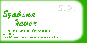 szabina haver business card